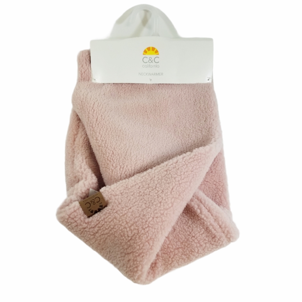 C&C CALIFORNIA Pink Sherpa Fleece Neckwrap